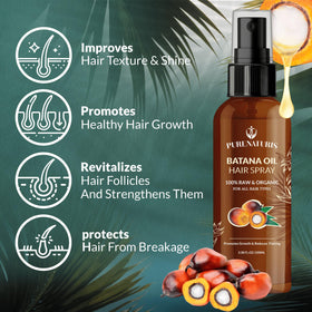 PureNaturis Batana Oil glossy hair close-up reveals healthy shine and strengthened strands.