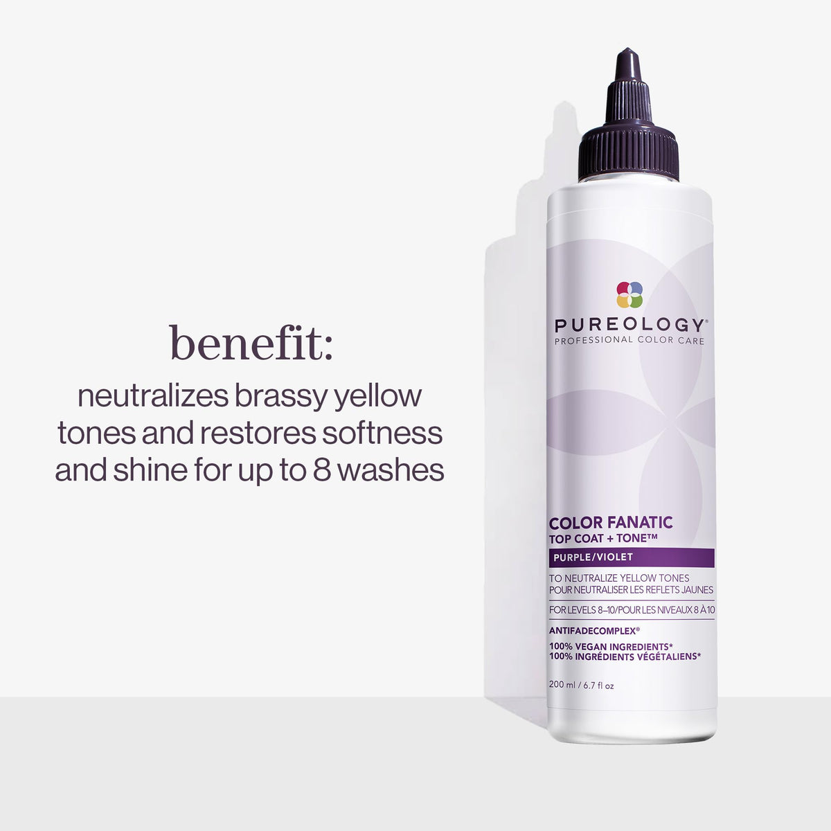 Pureology Tone Purple application highlights silky shine and even color