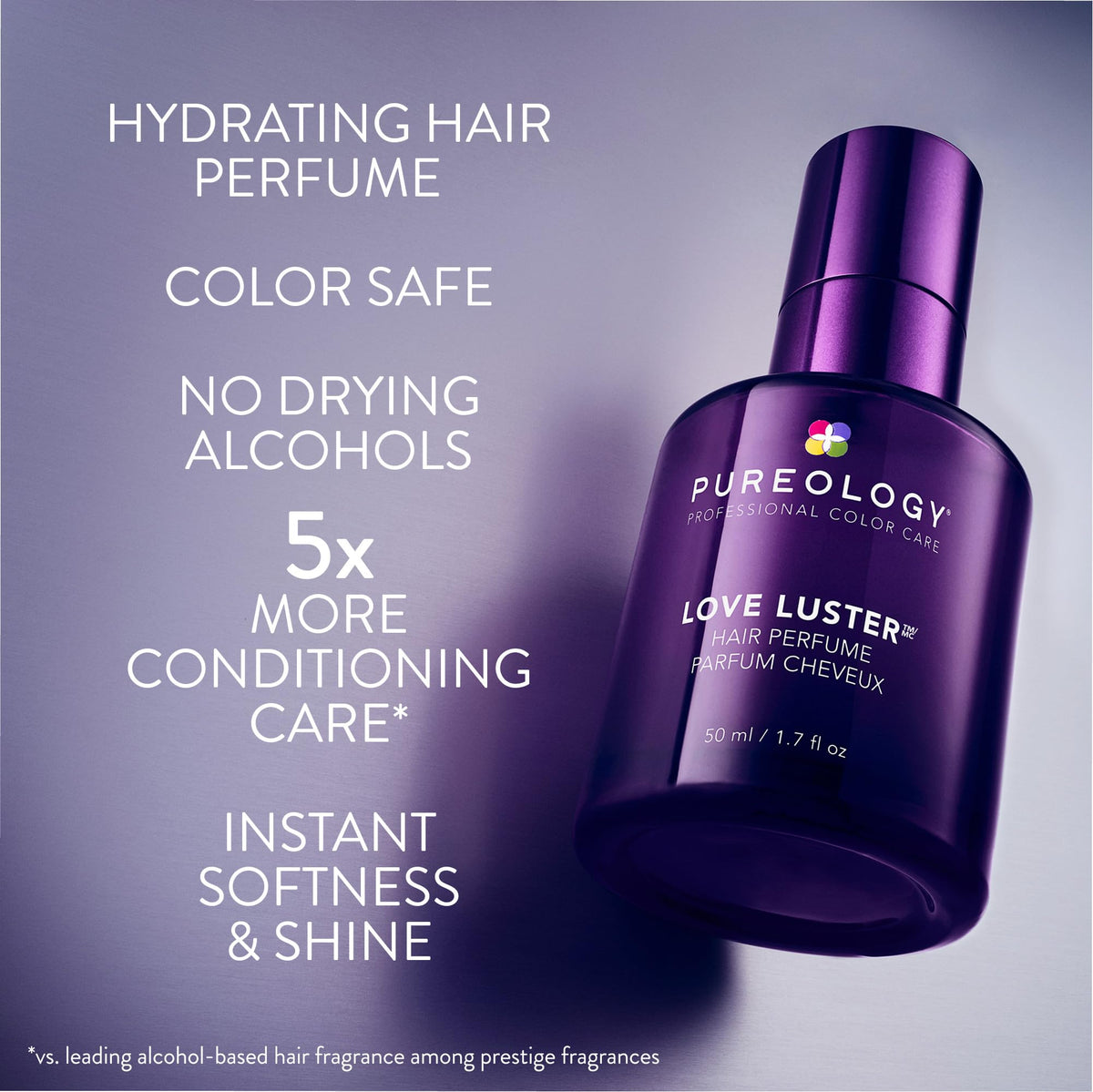 Close-up of Vanilla Peony fragrance notes in Pureology Love Luster