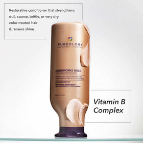 Close-up label detail highlights vegan, sulfate-free formula for color-treated hair.