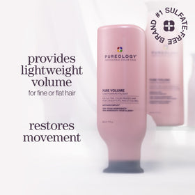 Pureology Pure Volume Conditioner dispensing action for easy mid-lengths and ends application
