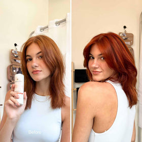 Pureology Rose-Floral-Ginger-Cedarwood scent notes offer a luxurious fragrance.
