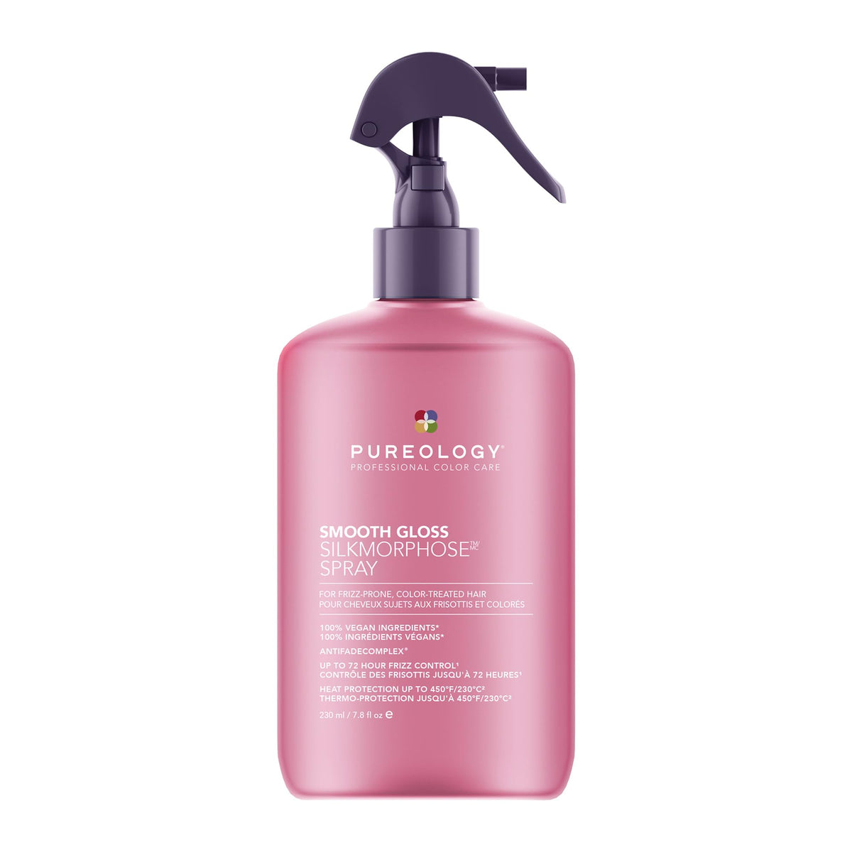 Pureology Smooth Gloss Silkmorphose Spray bottle ready to boost shine on color-treated hair