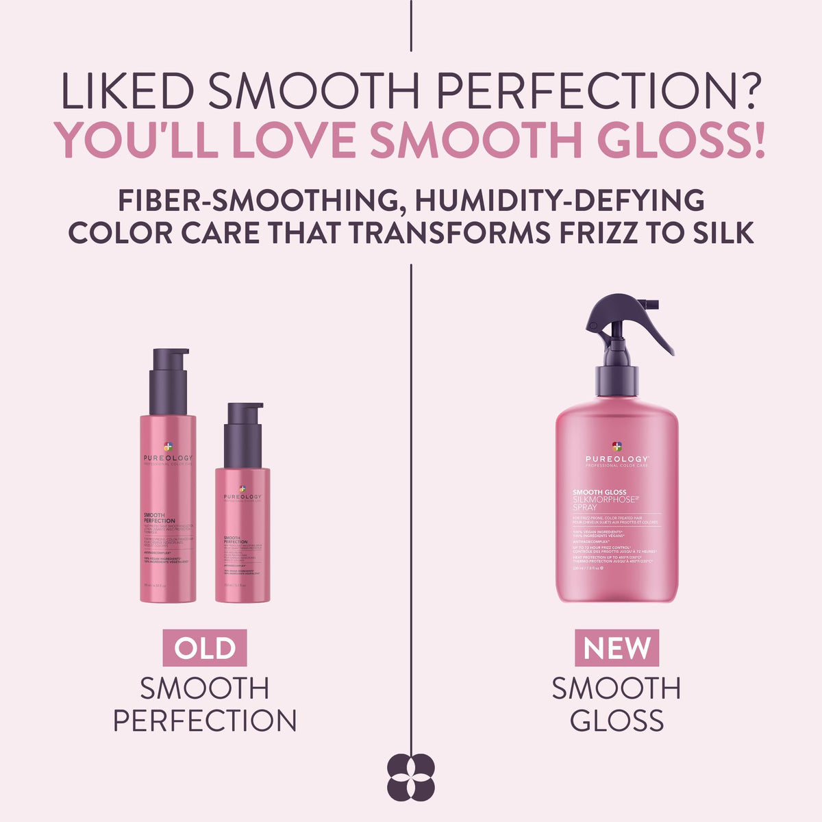 Mist on damp hair from Pureology Silkmorphose Spray for frizz control