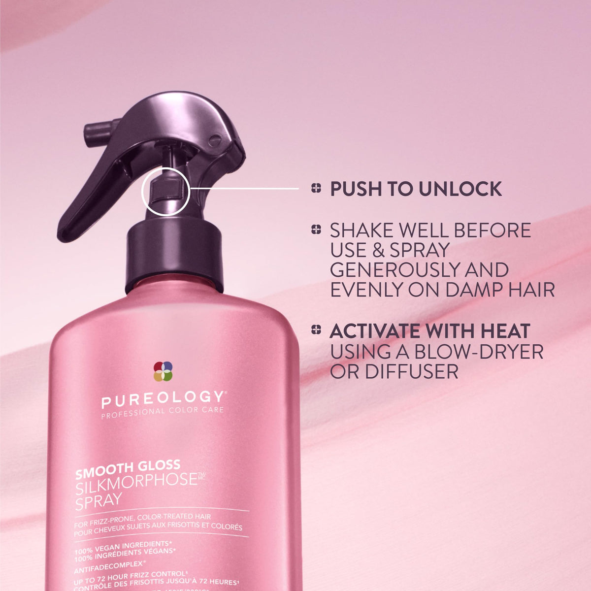 Vegan leave-in mist from Pureology Silkmorphose Spray for detangling