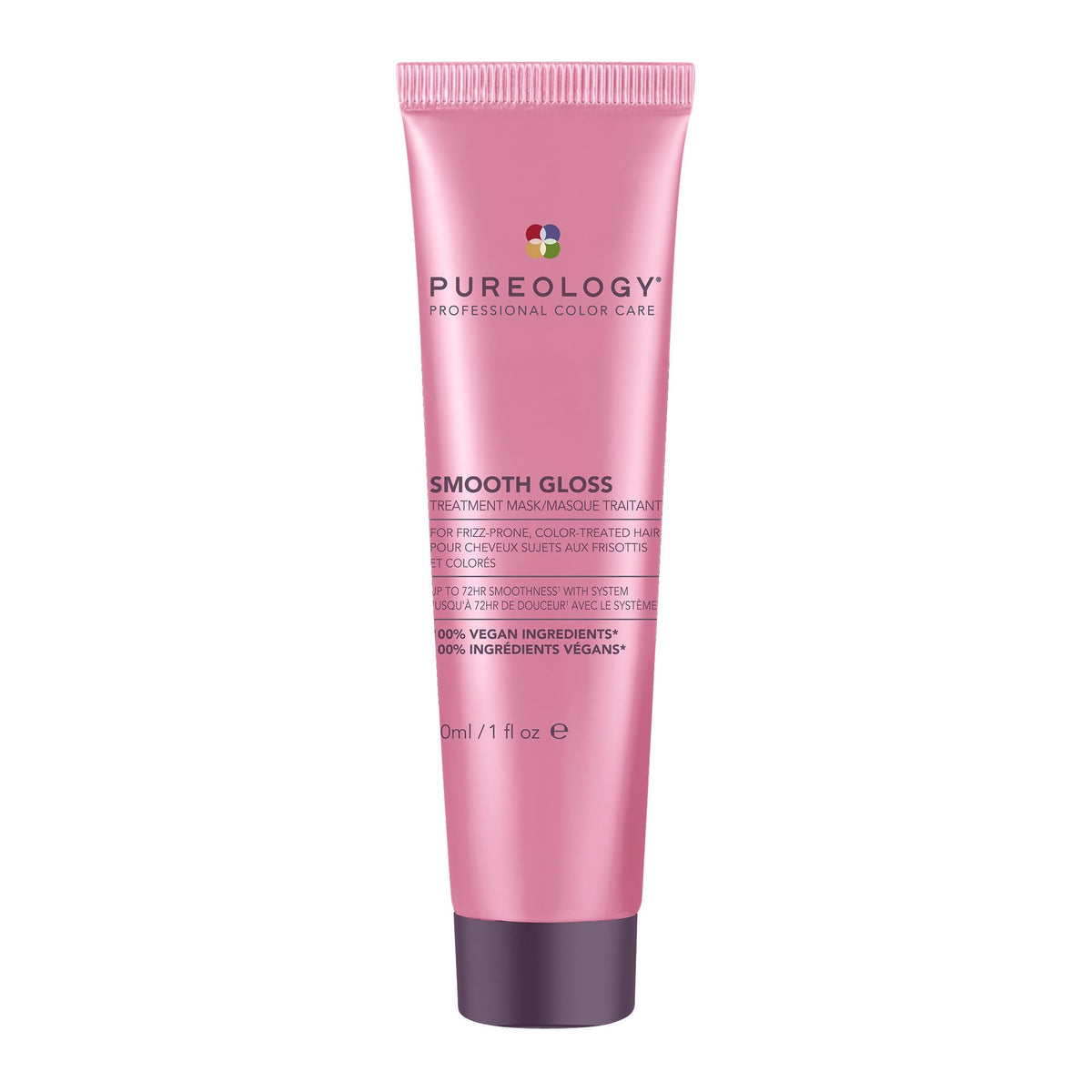 Pureology Smooth Gloss Treatment Mask packshot highlighting vegan formula for color-treated hair