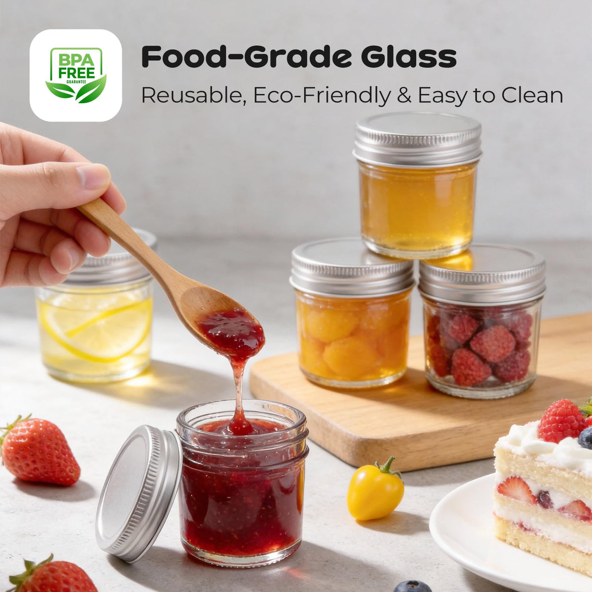 PureRoot airtight seal close-up demonstrates leak-proof design for sauces.