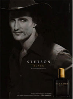 PureScents Stetson Black packaging box with rugged frontier-inspired design.
