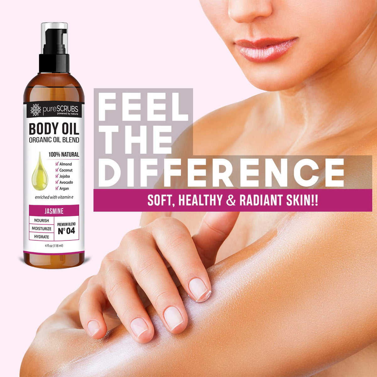 PureSCRUBS Rich oil blend nourishes hair ends and softens splits.