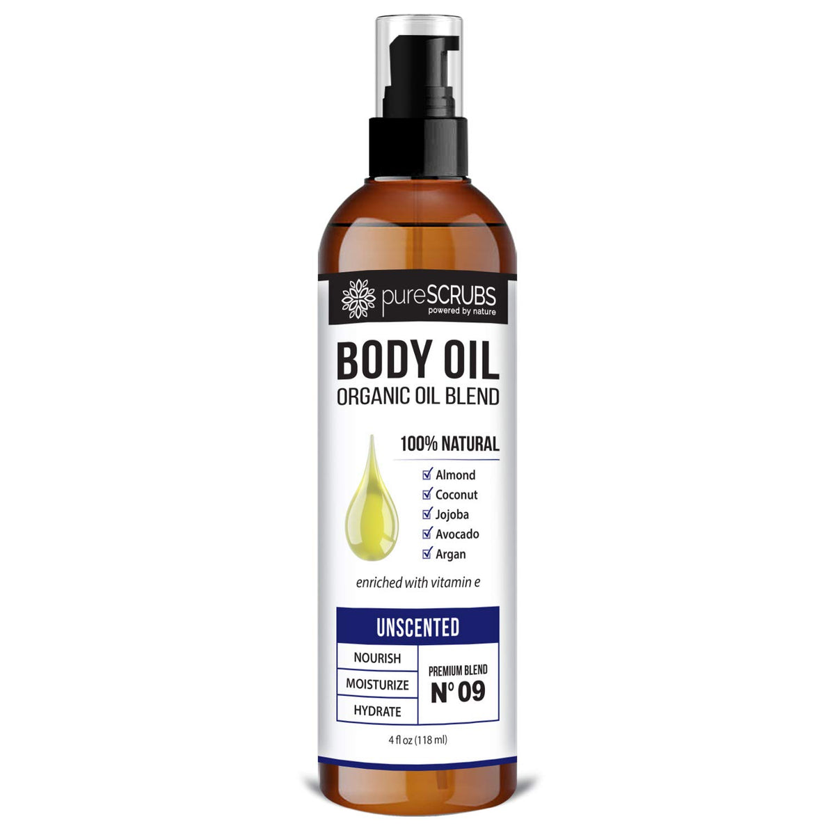 PureSCRUBS Ultra Moisturizing Body Oil Spray bottle with smooth, fast absorbing hydration