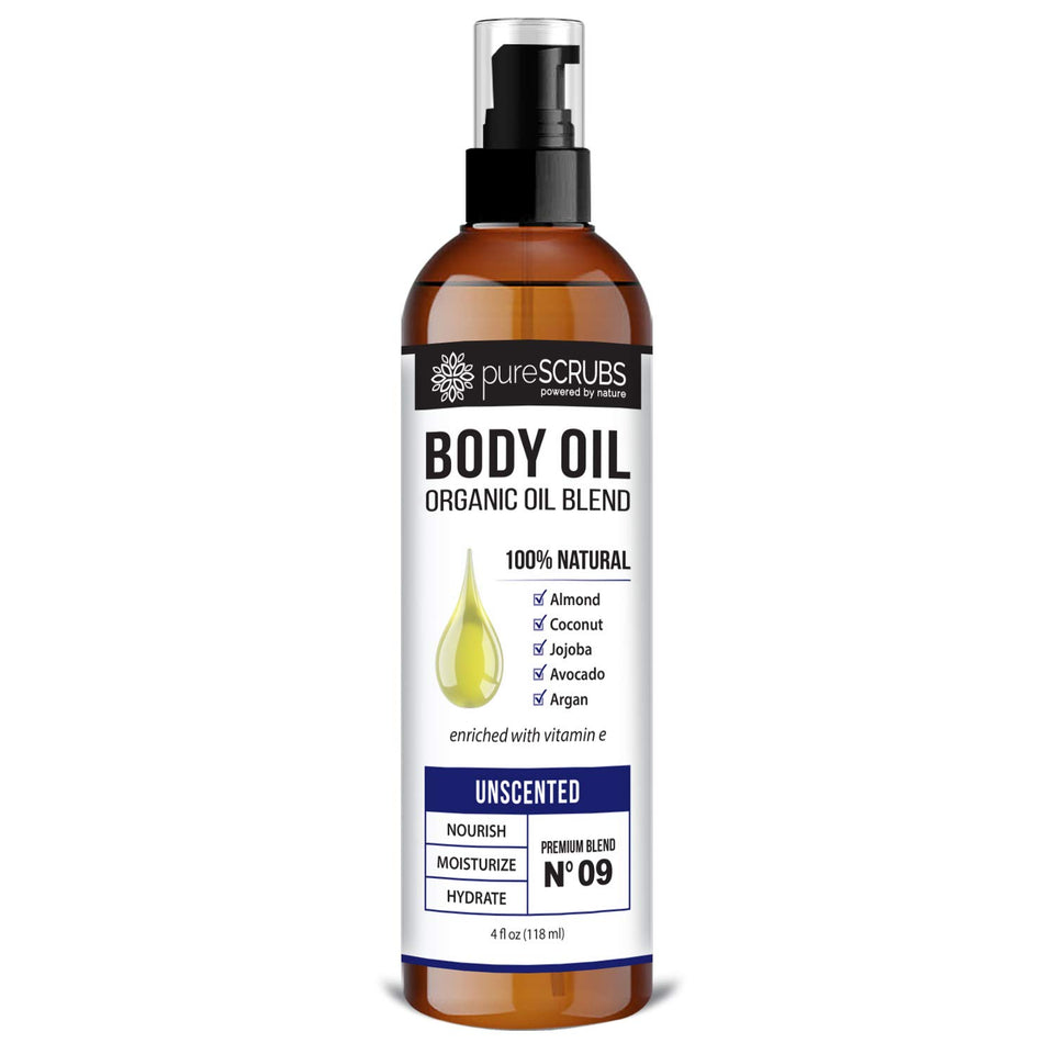 PureSCRUBS Ultra Moisturizing Body Oil Spray bottle with smooth, fast absorbing hydration