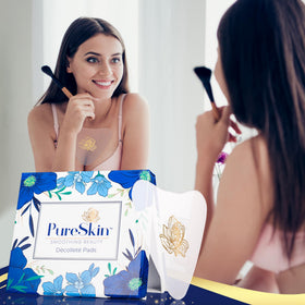 Nighttime routine with PureSkin pads improving skin texture.