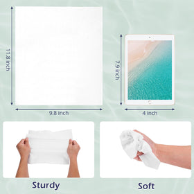 PureSoftness face towel used during skincare routine for makeup removal
