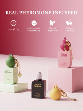 Travel-size bottle fits small purses for date nights