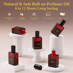PUREU Rose Cashmere cedarwood note adds warm depth.