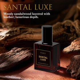 PUREU Santal Luxe USA-lab label signals quality-made fragrance.