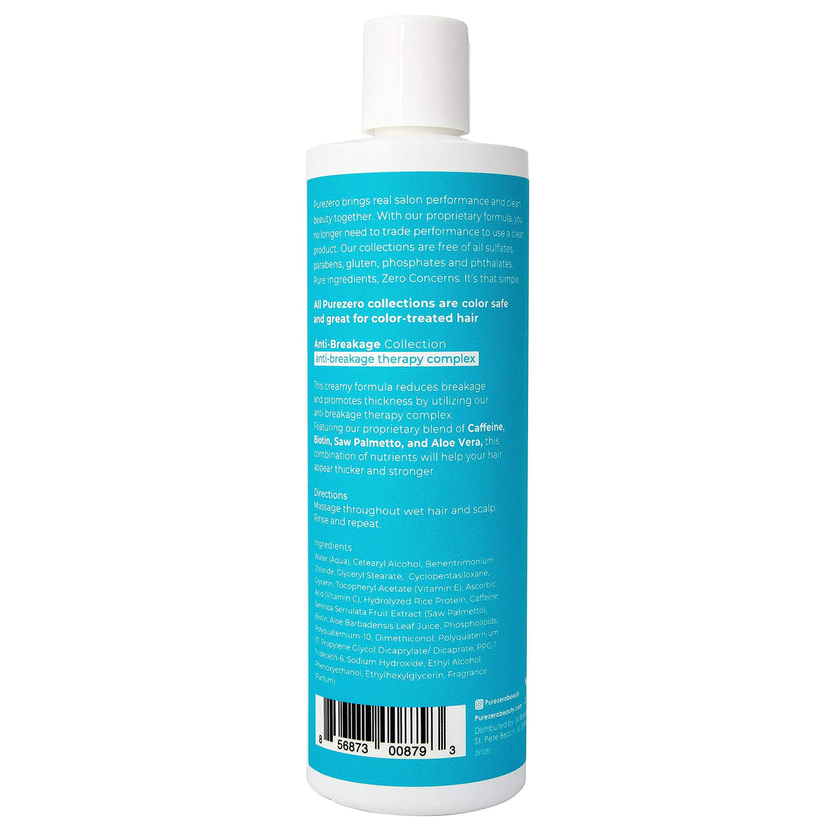 Purezero 24-ounce packaging shot emphasizes value alongside color-safe formula.