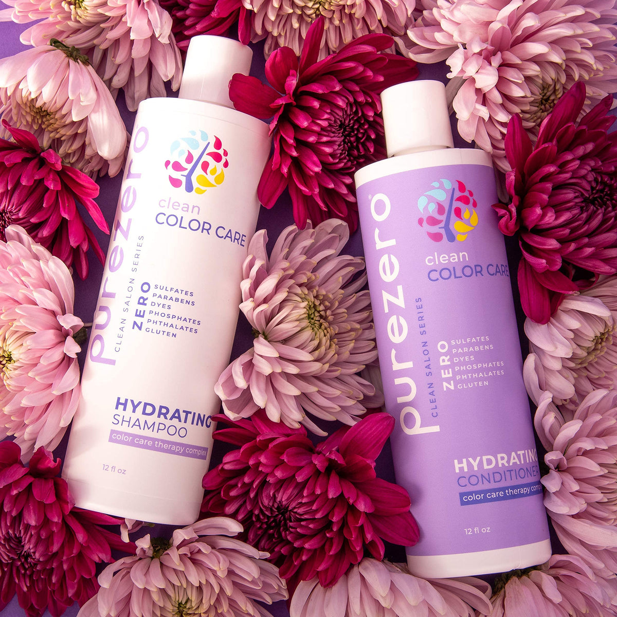 Color treated hair after using Purezero looking hydrated and vibrant