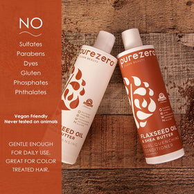 Close-up of Purezero conditioner texture suggests smooth detangling power.
