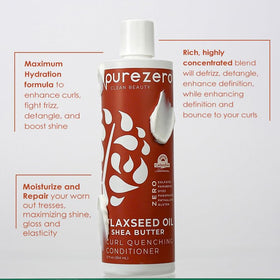 Purezero curl-care packaging showcases clean ingredients and vegan, cruelty-free promise.