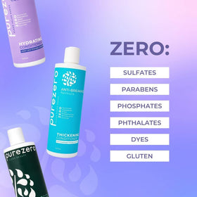 Purezero Curl Cream hands application demonstrates easy distribution for smooth frizz-controlled styling