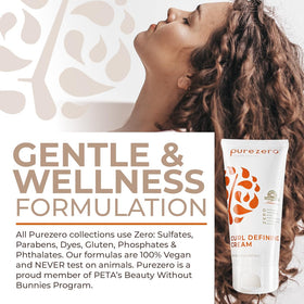 Purezero Curl Cream packaging 6oz 2-pack emphasizes value and vegan cruelty-free formulation