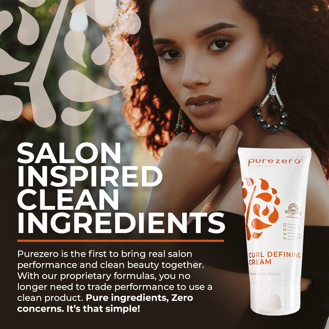 Purezero Curl Cream texture close-up reveals creamy smooth consistency for easy styling