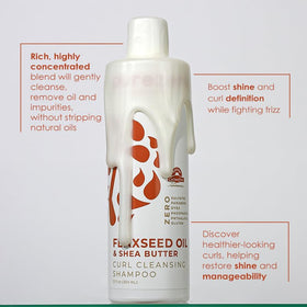 Purezero conditioner tube highlights creamy formula for smoothing and frizz control.
