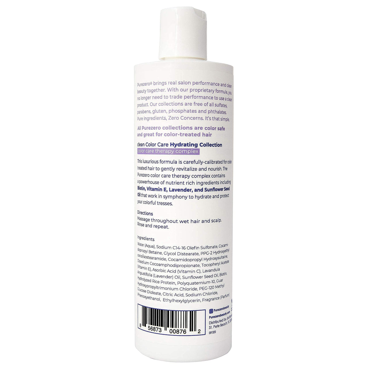 Hands applying Purezero shampoo in a bathroom for daily cleansing