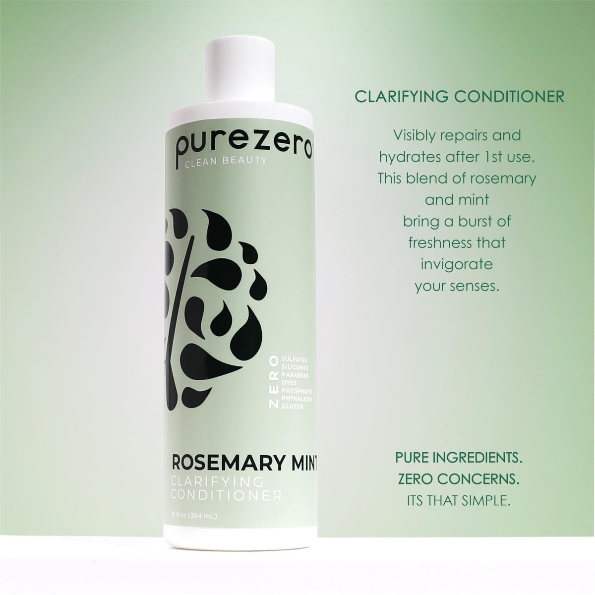 PureZero Rosemary Mint ingredients close-up with rosemary and mint.