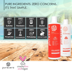 Hair with added body after using PureZero Volumizing Conditioner