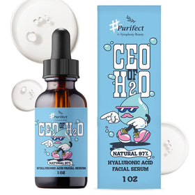 Purifect H20 serum bottle highlights ultra hydration for refreshed facial skin.