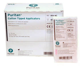 Puritan 806-WC box of 1000 cotton tipped applicators for bulk use.