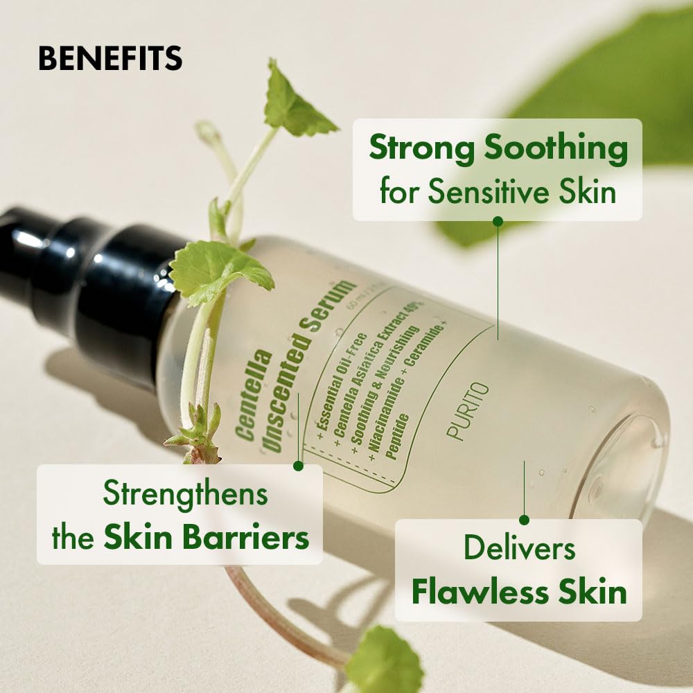 Purito Centella Unscented Serum ingredients centella; centella based soothing formula.