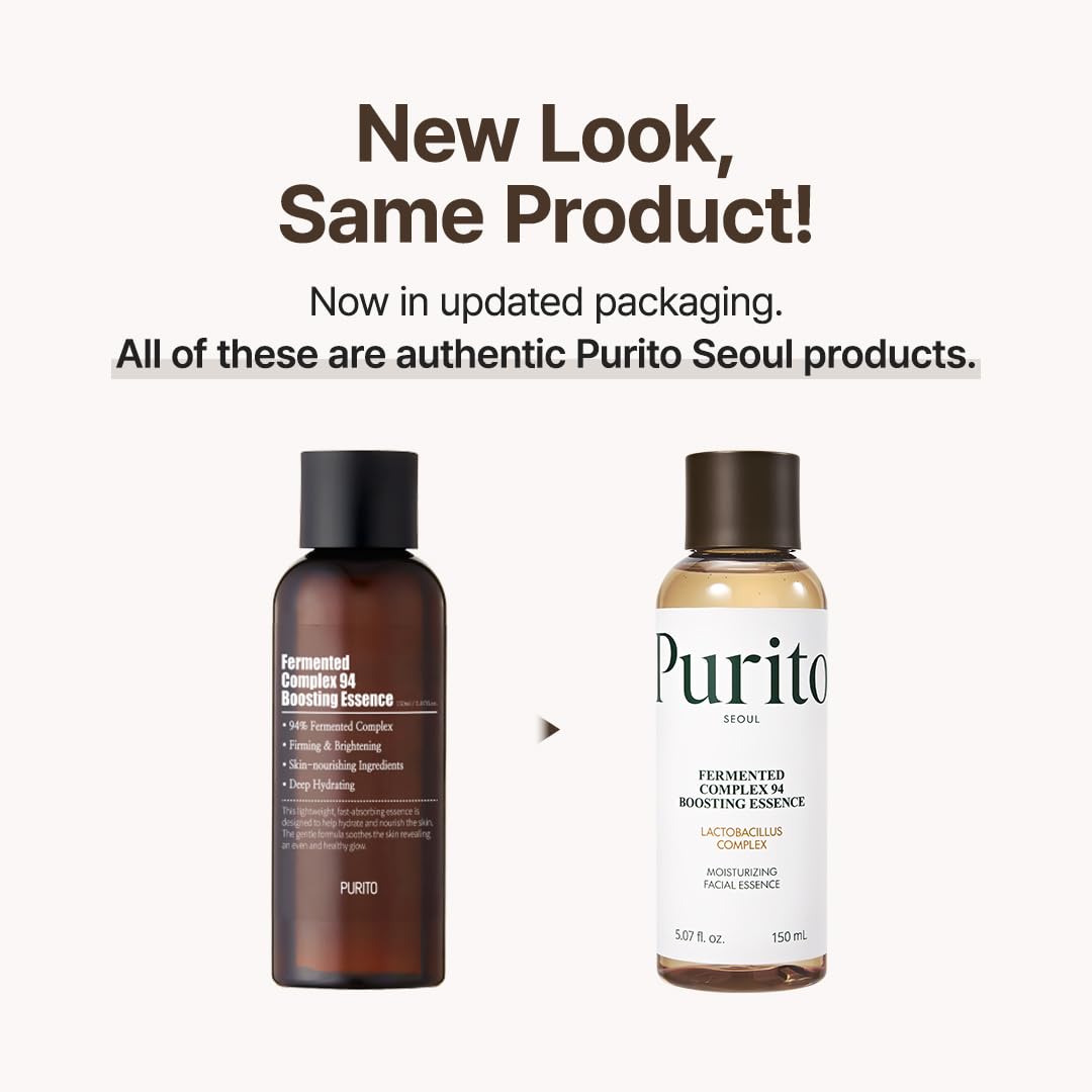 PURITO Fermented Complex 94 essence dropper closeup showing clear hydrating serum
