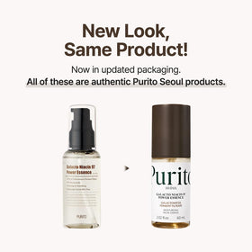 PURITO Galacto Niacin 97 Power Essence texture swatch reveals lightweight absorption.
