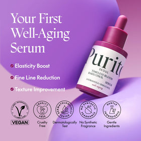 Purito Timeless Bloom hydration shot highlights skin moisture during routine