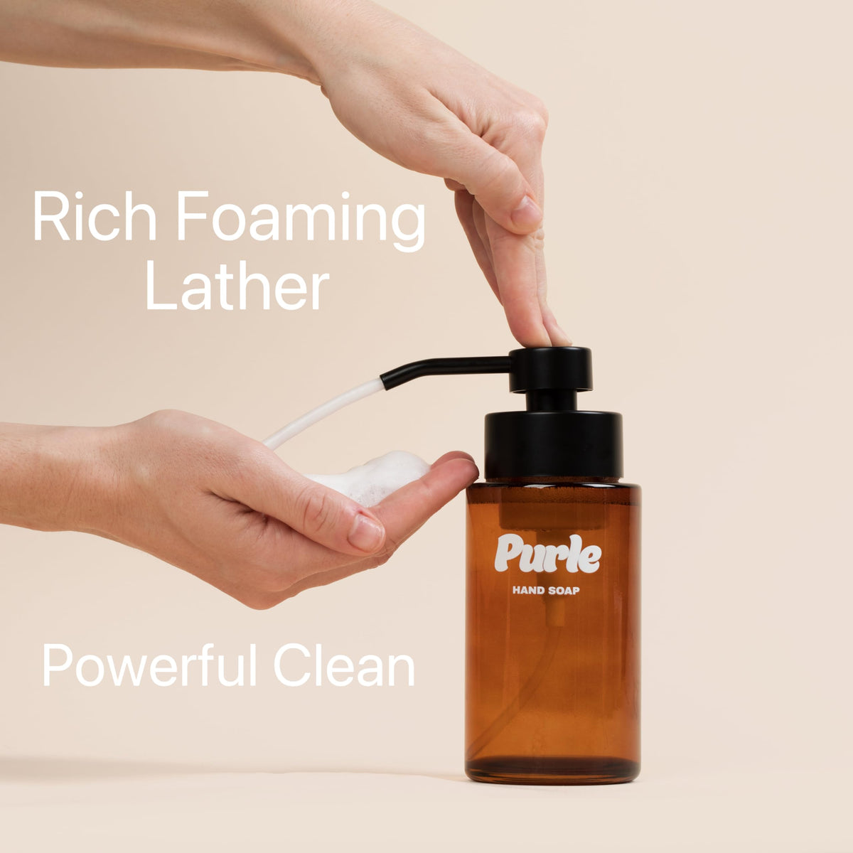 Purle reusable bottle paired with refill system reduces plastic waste.