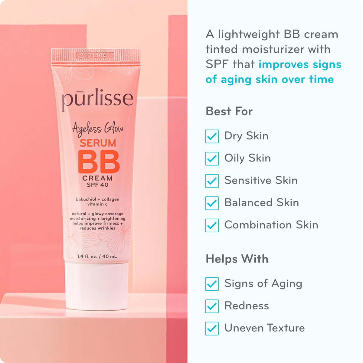 Purlisse glow texture close-up shows dewy finish