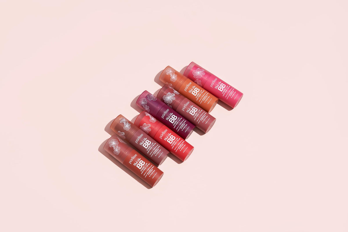 purlisse Blush Glow BB Lip & Cheek Tint cheek blend for soft, everyday luminosity