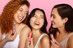 purlisse Blush Glow BB Lip & Cheek Tint creamy application on cheeks for a fresh glow