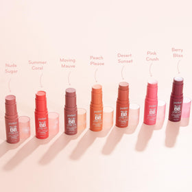 purlisse Blush Glow BB Lip & Cheek Tint on lips for a radiant, nourished pout