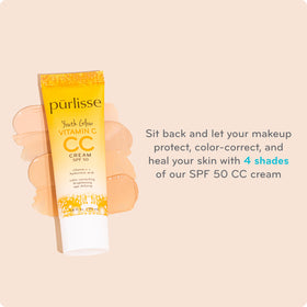 purlisse packaging highlights vitamin C and seabuckthorn as core ingredients.