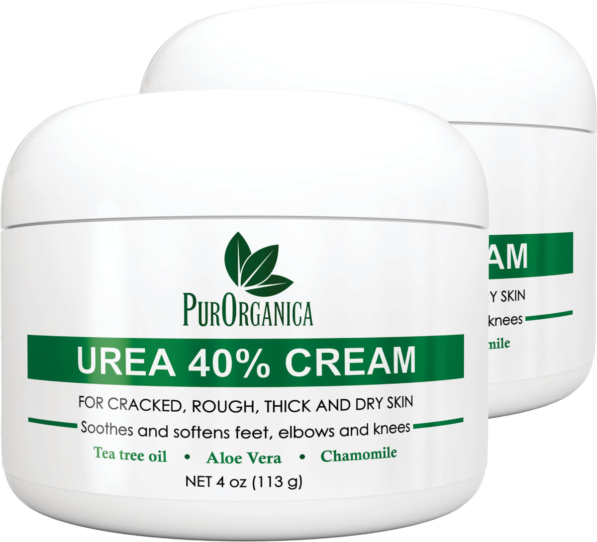 PurOrganica Urea 40% foot cream tube close-up for cracked heels and smooth skin