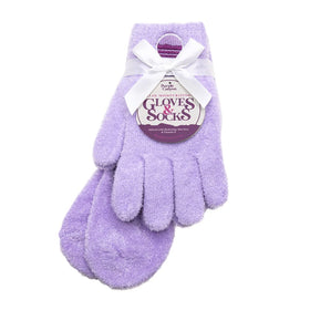Purple Canyon moisturizing socks in packaging, a cozy self-care gift idea.