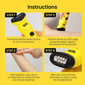 Purple Gorilla Gorilla Technique Epilator 3000V safety lock and battery indicator.