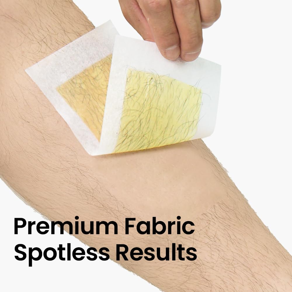 Purple Gorilla Wax Strips being used on legs for body waxing.