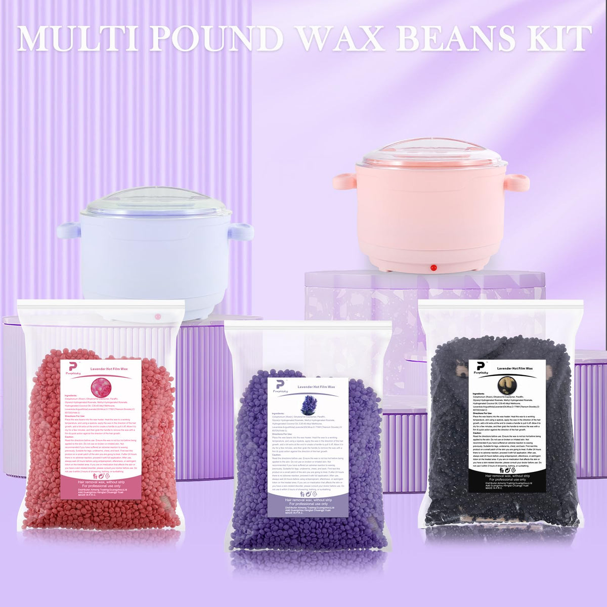 PURPLESKY bulk storage for wax beads in large quantities