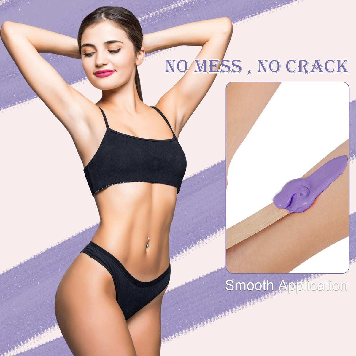 Home waxing setup with PURPLESKY kit ready for use