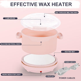 PURPLESKY wax warmer in use illustrating quick heating for smooth application.